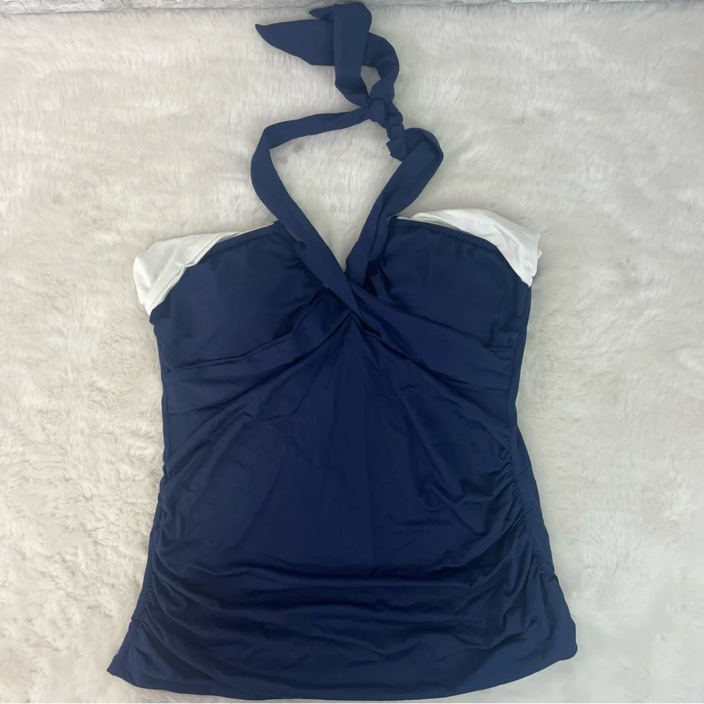 Anne Cole Signature Halter Tankini Top Large NWT - Picture 4 of 7